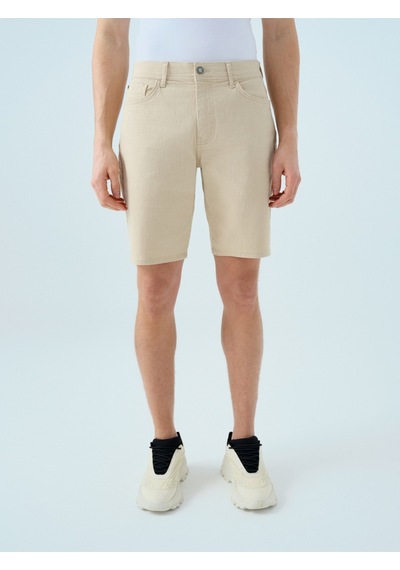Regular Fit Erkek Şort Bej