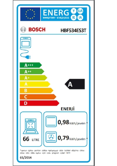 Bosch HBF534ES3T 66 L Ankastre Fırın