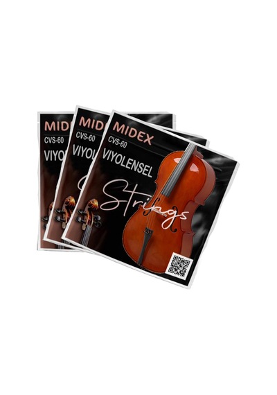 Midex Cvs-60-3x Kaliteli Çello Teli 3 Takım Set