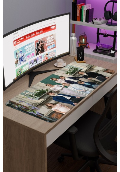Bridgerton V5 90x40 Xxl Gaming Kauçuk Kaymaz Taban Mouse Pad Fare Altlığı