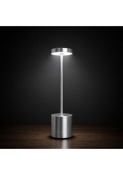 Şarjlı Led Masa Lambası 3 Işık Sıcaklığı Ve Parlaklık Ayarı, Dokunmatik Kontrol, Yüksekliği 34.5 Cm, Alt Tabanı 8 Cm Şık Ve Modern Tasarım, Kullanım Kolaylığı Ymn-8 Silver Diğer