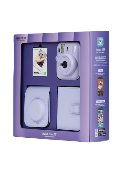 Instax Mini 13 Fotoğraf Makinesi 10'lu Film Kare Albüm + Deri Kılıf Bundle Box