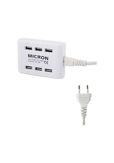 Mıcron 6 Port Çoklu Şarj Cihazı 4.8 Amper