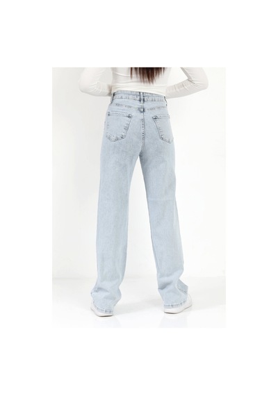 Giysa Kadın Straight Fit Jean Buz Mavi Likralı Yüksek Bel Pamuklu - 616-2269 Koyu Mavi Giysa Kadın Straight Fit Jean Buz Mavi Likralı Yüksek Bel Pamuklu - 616-2269 Koyu Mavi