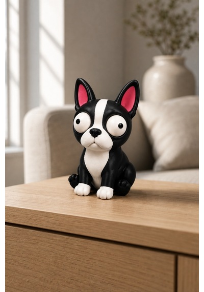 Yasuah Goofy Series Boston Terrier Hareketli Gözlü Figür