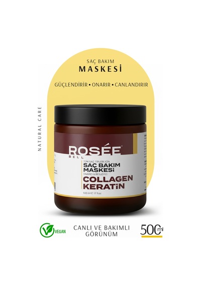 Kolajen Ve Keratin Saç Bakım Maskesi Onarıcı Repair Kolajen Saç Maskesi 500 Ml