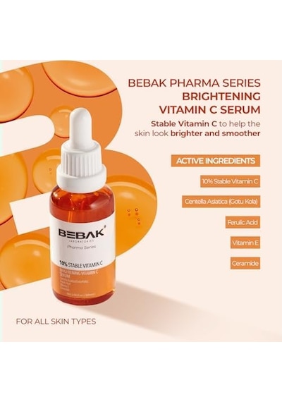 Bebak Pharma Serisi Aydınlatıcı C Vitamini Serum 30 Ml