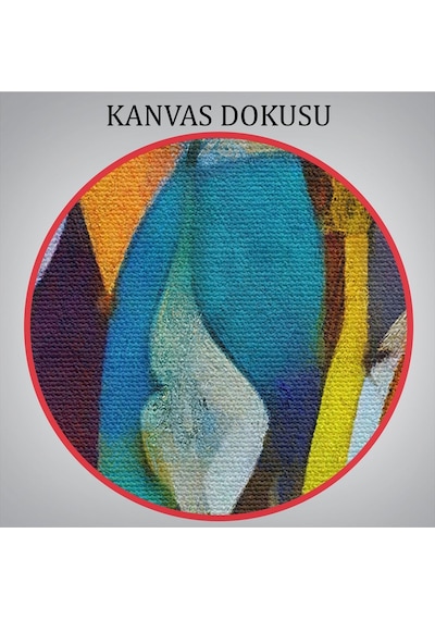 Es10 Dekoratif Baskı Mavi Kanvas Tablo (95 x 165)