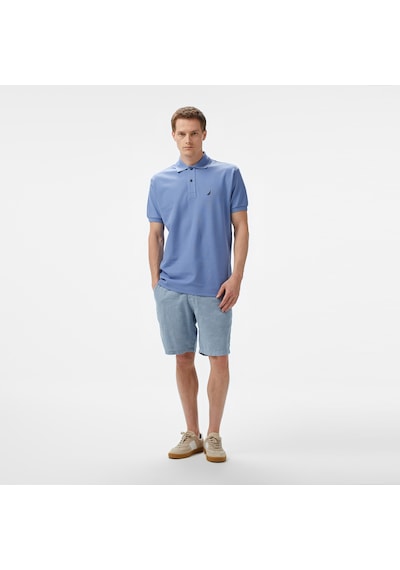 Nautica Erkek Mavi Classic Fit Polo Yaka T-shirt Düz K35000t Mavi
