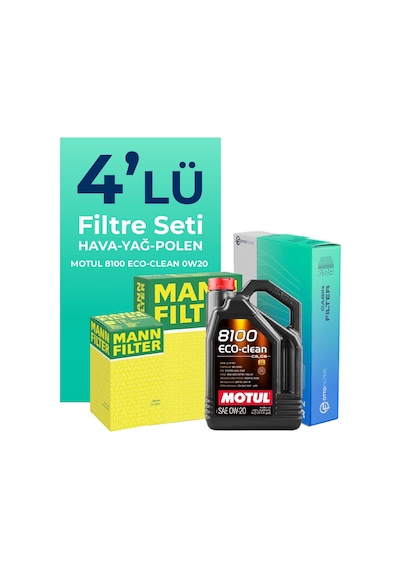 Mann Skoda Scala 1.5 Tsi Filtre Bakım Seti Motul Motor Yağlı (2020-2024) 4 Lü