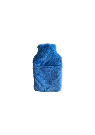 Sıcak Su Torbası Cepli Mavi Peluş Termofor 32,5x17,5cm 1500 Ml