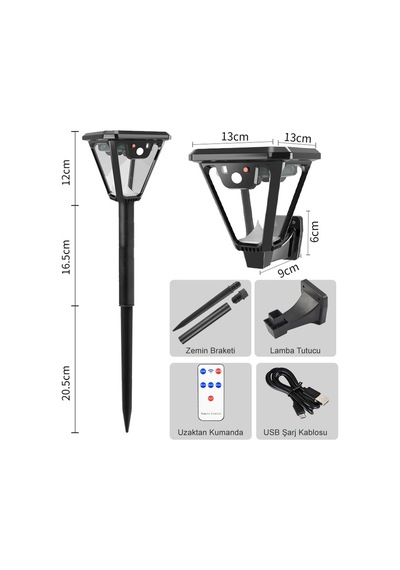 POWERMASTER HS-V83 SOLAR SENSÖRLÜ 100 SMD LEDLİ 3 MODLU BAHÇE VE