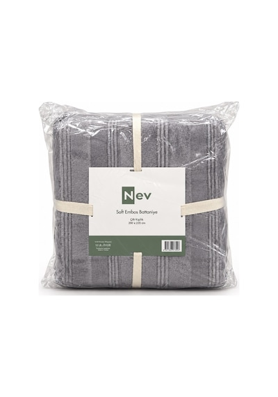 Özdilek Nev Serisi Soft Embos Çift Kişilik Battaniye 200x220 - Koyu Gri