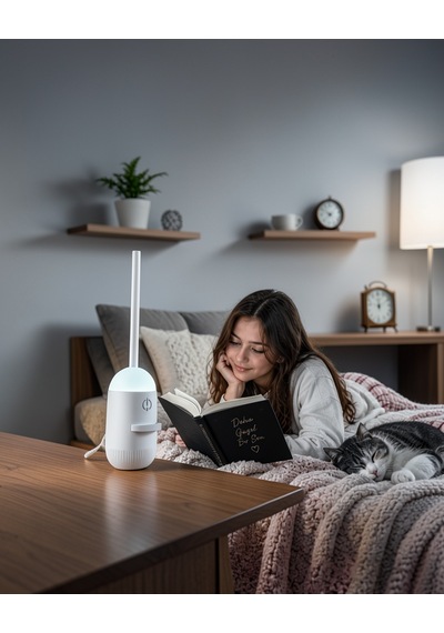Gece Lambası Yıldız Ay Projeksiyonlu Gl001gecelambası-3 Beyaz