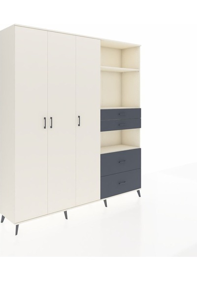 Hyperion Dolap 12 Raflı 4 Çekmeceli Tek Askılı 220x44x243 Aytaşı-aytaşı/antrasit Çok Renkli Hyperion Dolap 12 Raflı 4 Çekmeceli Tek Askılı 220x44x243 Aytaşı-aytaşı/antrasit Çok Renkli