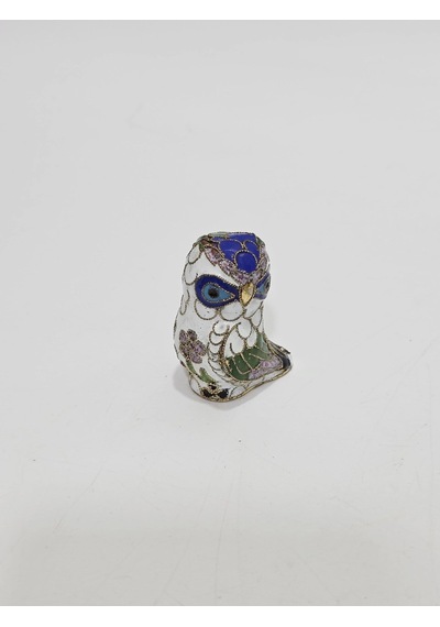 Antika Cloisonne Minyatür Baykuş 4,7x3,5cm 145
