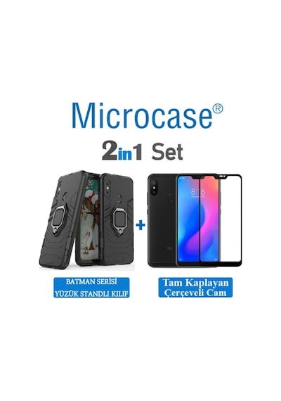 Xiaomi Mi A2 Lite Batman Serisi Yüzüklü Kilif + Tam Kaplayan Cam 350741927