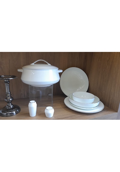 Evaliza Hanedan Shiny Platin 60 Parça 12 Kişilik Yemek Takımı