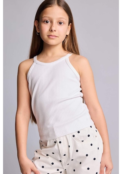 Defacto Halter Yaka Atlet Kız Çocuk H7258a826hswt34 Beyaz-wt34