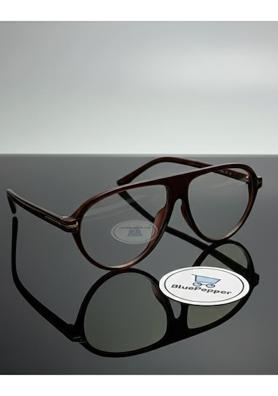 Zenit Modern Çerçeveli Gözlük Unisex Yuvarlak Stil Sahibi Mavi Işık Korumalı Camları Değişebilir Kahverengi