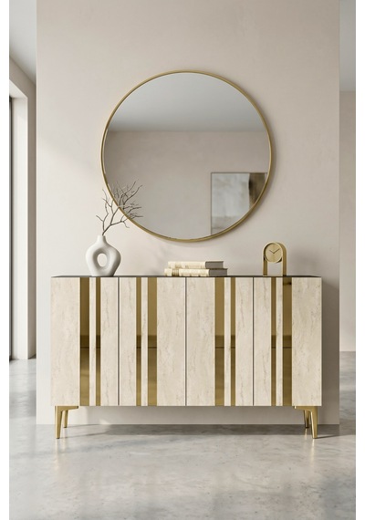 Ka1230atg Mia120 Konsol, Kahve Köşesi Ve Tv Sehpası, Çok Amaçlı Dolap Antrasit - Traverten - Gold 120cm Ka1230atg Mia120 Konsol, Kahve Köşesi Ve Tv Sehpası, Çok Amaçlı Dolap Antrasit - Traverten - Gold 120cm
