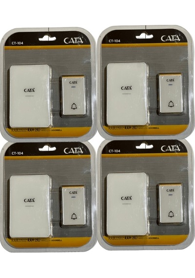 Cata Ct-104 Kablosuz Kapı Zili Beyaz 4 Adet