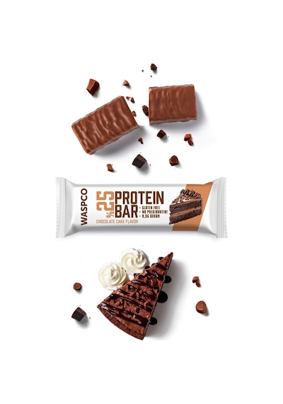 Waspco Bitter Çikolata Kaplı Çikolatalı Kek Aromalı Protein Bar 36G x 12 Adet Waspco Bitter Çikolata Kaplı Çikolatalı Kek Aromalı Protein Bar 36G x 12 Adet