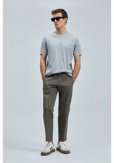 Lufian Bran Modern Grafik T- Shirt Gri Gri 111020262100150 Gri