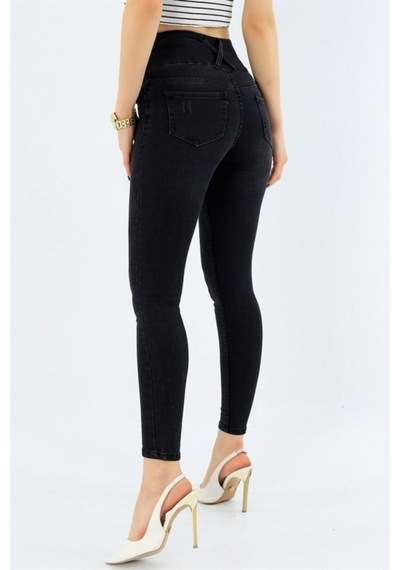 Yüksek Bel Likralı Jean Pantolon 90 Cm Bediva 001