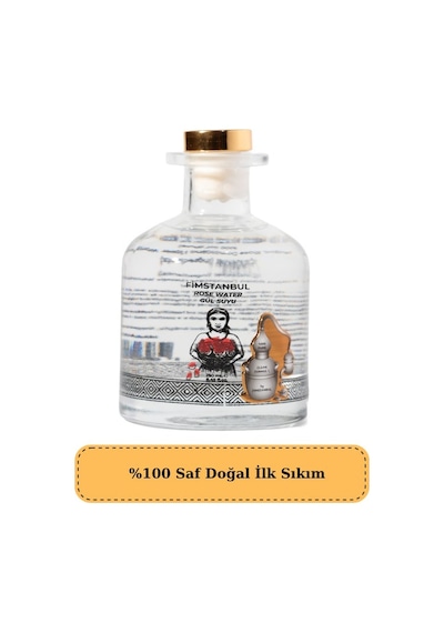 Fimstanbul İlk Sıkım %100 Saf Doğal Gül Suyu 250 Ml Rose Water - Cam Şişe Yaprak Taneli