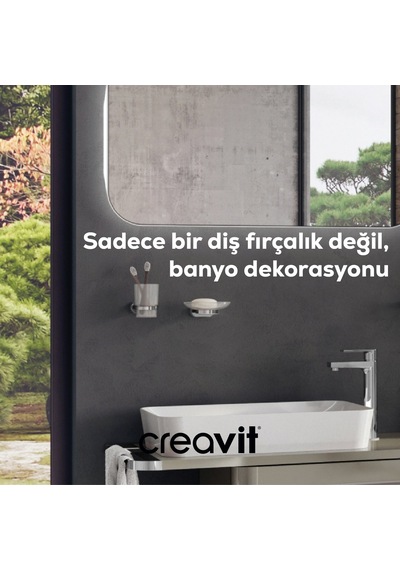 Creavit PL18803 Planet Diş Fırçalık Krom
