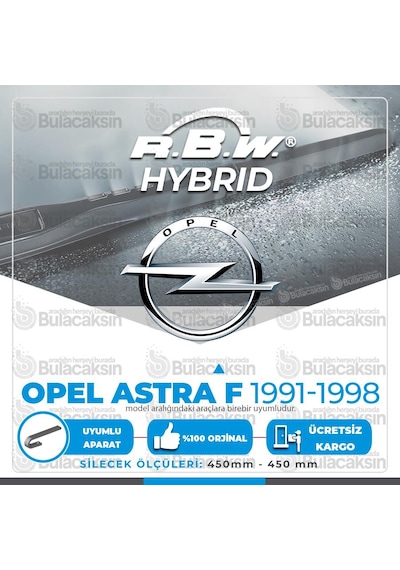 Rbw Hybrid Opel Astra F 1991-1998 Ön Silecek Takımı - Hibrit