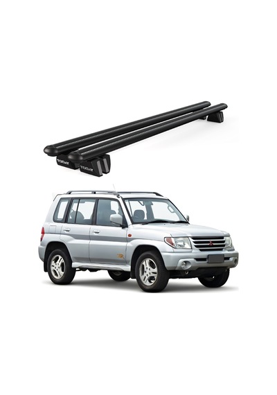 Pençe Mitsubishi Pajero Io 5d 1998-2007 Uyumlu Siyah Ara Atkı Port Bagaj Tavan Barı