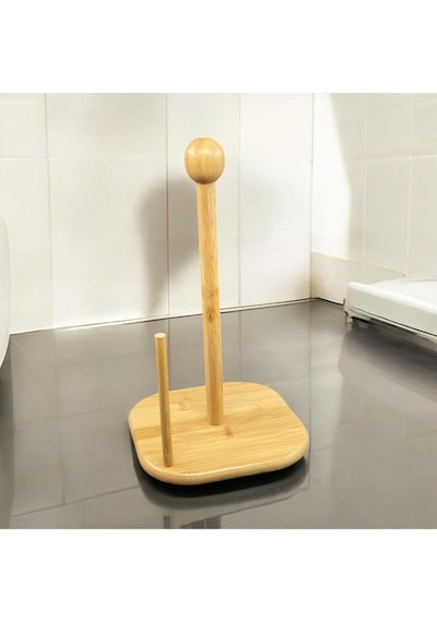 Bambu Kağıt Havluluk Düzenleyici Banyo Peçetelik Bej