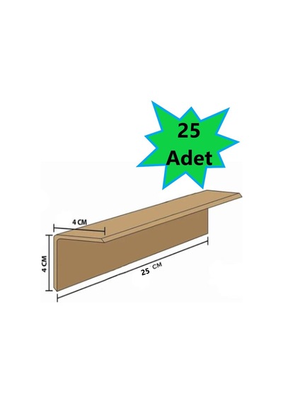 Karton Köşebent 25 Adet- 40x40x4mm 25cm- Palet Köşebent - Köşe Koruma Kartonu