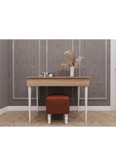 Lüks Aynalı Makyaj Masası %100 Mdf Takı Aksesuar Oda Düzenleyici Organizer Mam01 Sonoma