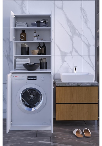 Dekorfim DF03101B Çamaşır Makinesi Dolabı Banyo Dolabı