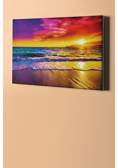Webstyle Sayılarla Boyama Seti Kasnaklı Dalgalar Ve Günbatımı 60 X 75 Cm