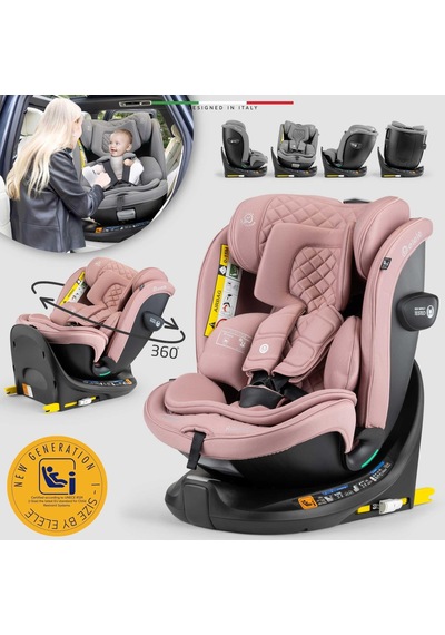Elele Ritornofix 360 Dönen I-size Oto Koltuğu İsofix 40-150 Cm 0-36 Kg Pudra