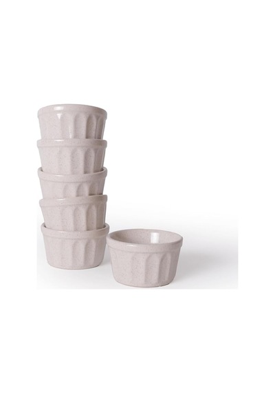 Reaktif Krem Badem Suffle Kasesi 9 Cm 6 Adet Q59 Çok Renkli