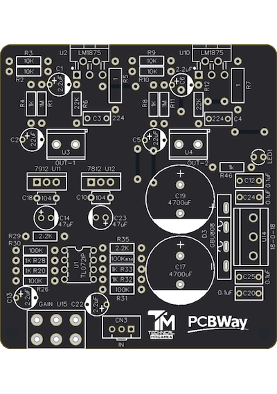 20 20 Watt Stereo Çift Kanal Amfi Devresi Lm1875