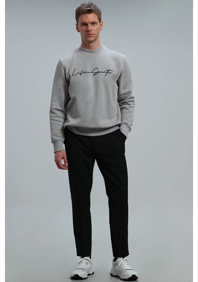 Lufian Erkek Lowe Sweatshirt 112030125 Açık Gri