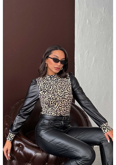 Verymoda Leopar Desenli Bluz F1816 K. Leopar