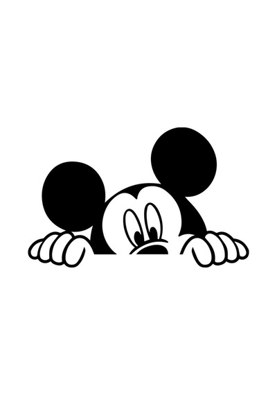 Mickey Mouse Oto Sticker 20x12 Cm