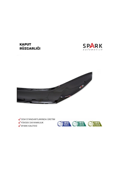 Volkswagen Caddy 2010-2015 Yıl Aralığı Uyumlu Kaput Rüzgarlığı 4mm Siyah