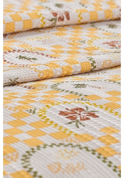 Doqu Home Jungle Muse Marwen Mosaic Pike Takımı Tek Kişilik Turuncu