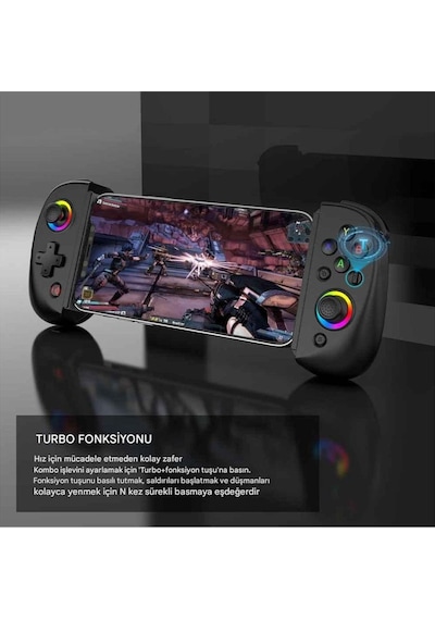 Bsp-d8 Bluetooth 5.2 Android/Apple Uyumlu iOS Tablet Telefon Mobil Telefon Tutucu Joystick Gamepad