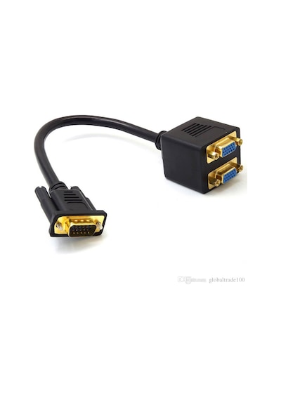 Vga Y Kablo - Vga Çoklayıcı - Vga Splitter Kablo - Altın Uçlu