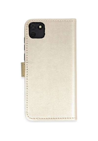 Huawei Y5p Uyumlu Kılıf Trend S Plus Kapaklı Kılıf - Gold