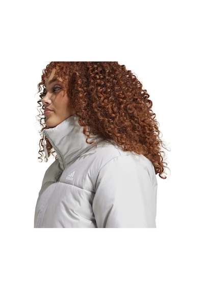 Adidas Basic Padded Kadın Gri Dik Yaka Mont Gri